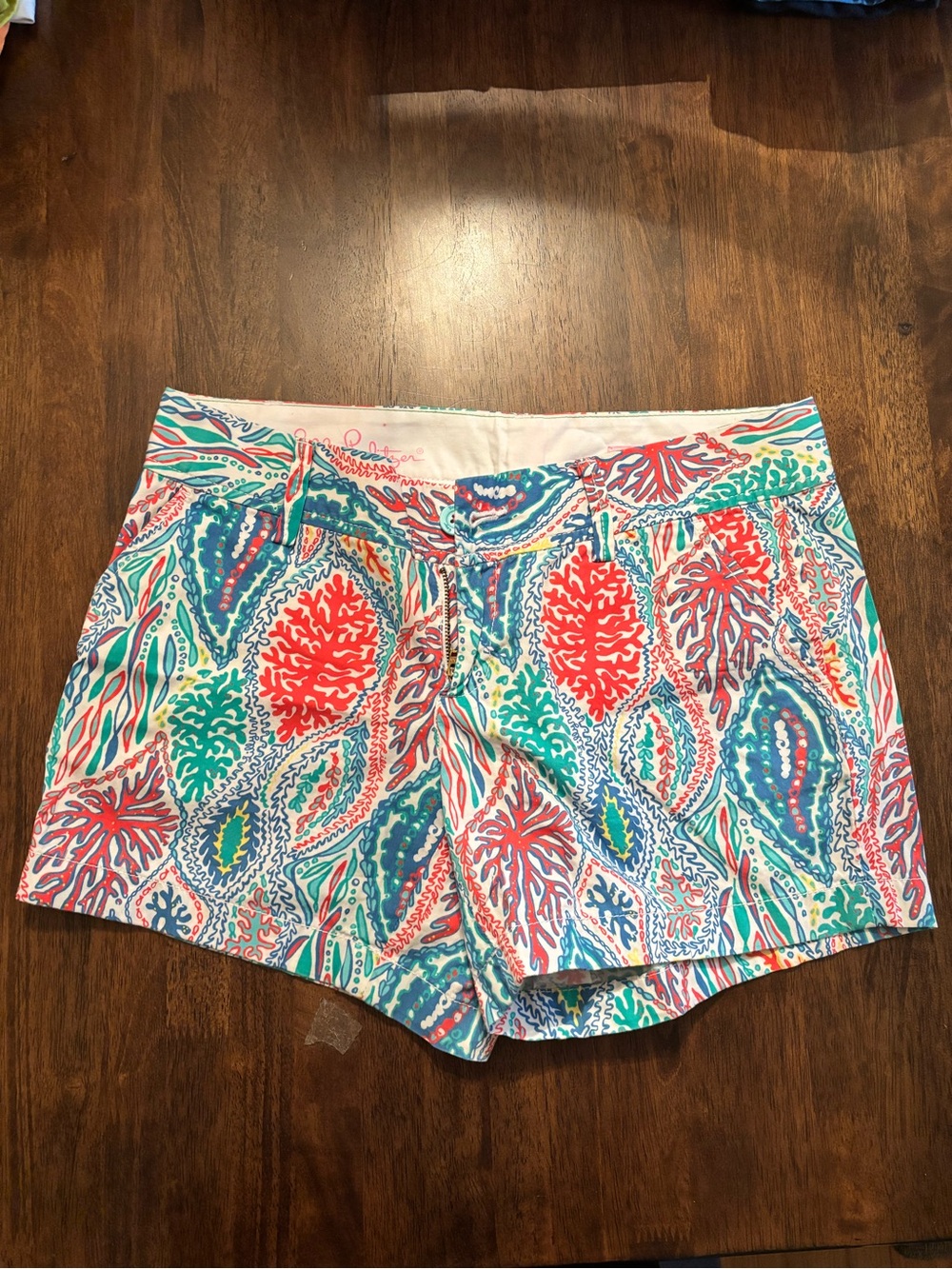 Lilly Pulitzer Multicolor Coral & Teal Print Shorts